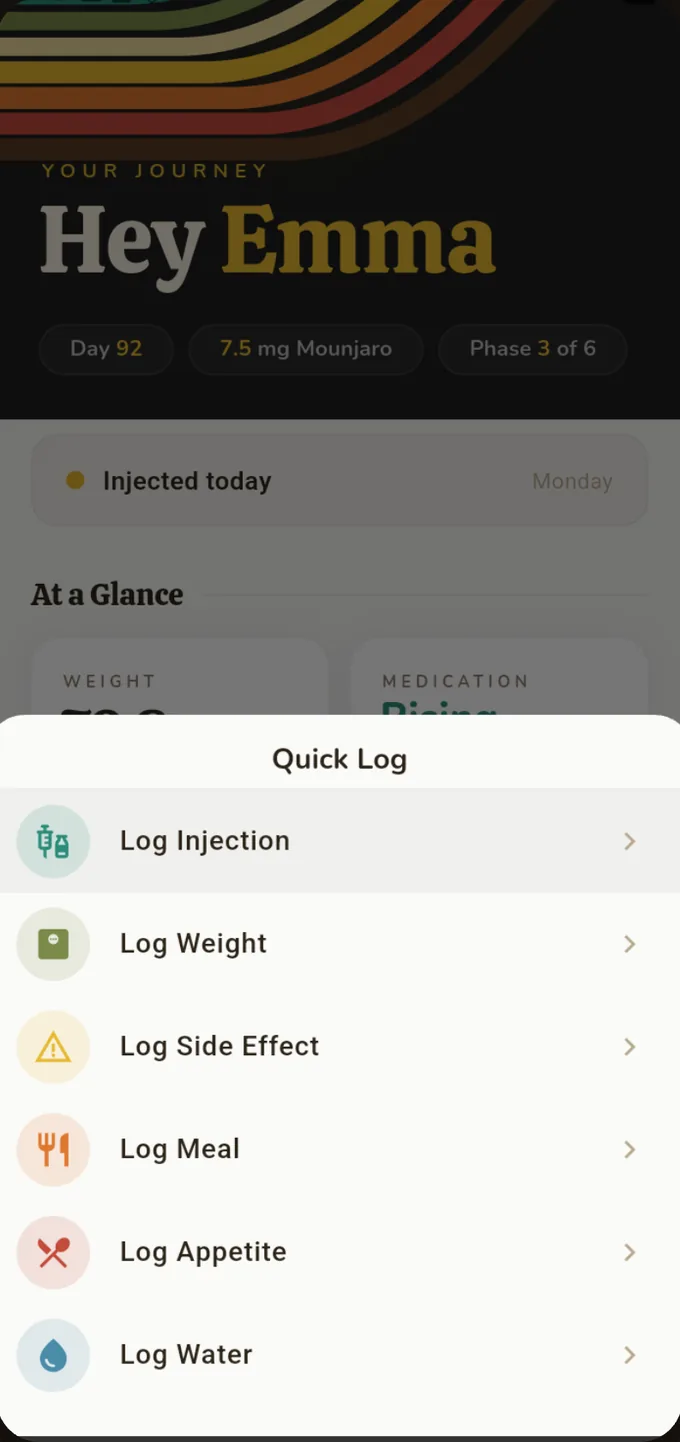 Quick-log anything in two taps
